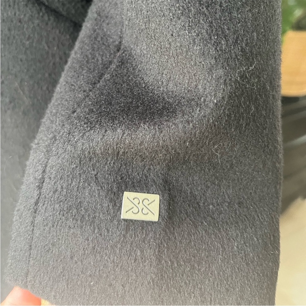 SOIA & KYO Evette Double Breasted Wool Blend Coat Black Size M NWOT - Picture 9 of 15